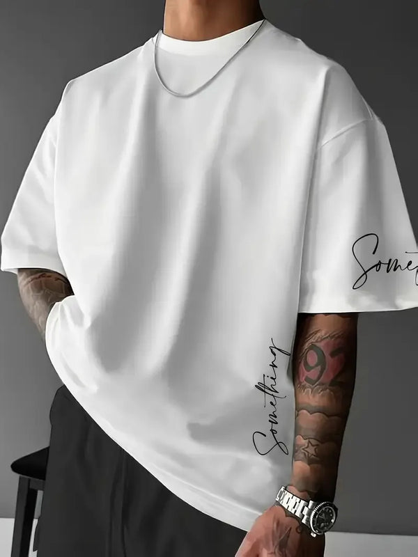 Men’s T-shirt features a casual fashionable comfortable soft and breathable 3D.