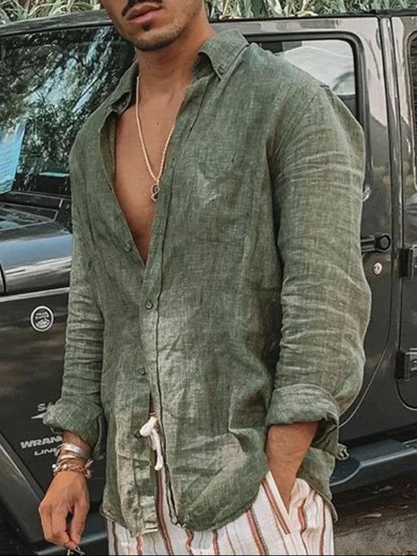 Men's Shirt Long Sleeve Regular Fit Men Casual Oversized Loose.