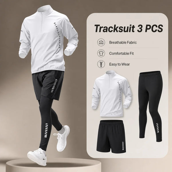 1-3 PCS Outdoor Men's Quick Dry Jacket Suit 1-3 piece Fitness Running Sets.