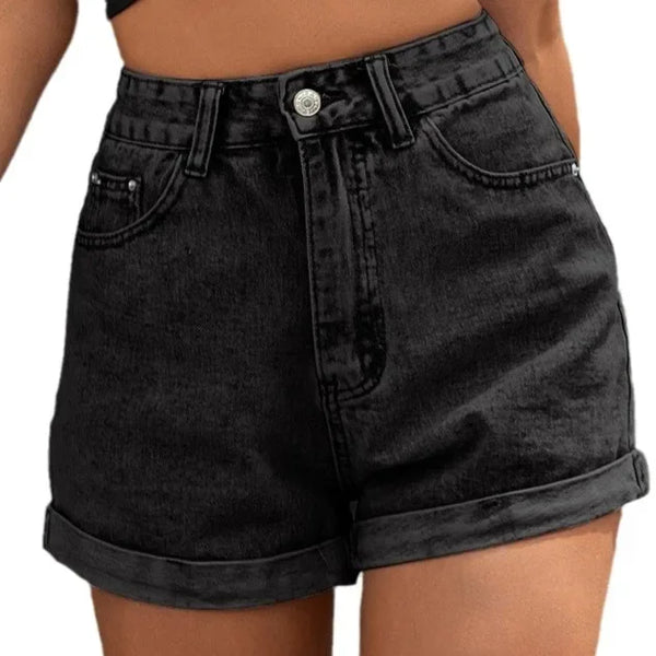High-Waisted Slimming Denim Shorts For Women.