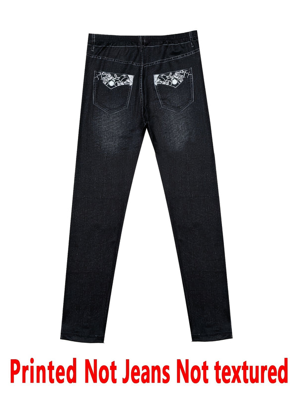 Women's Imitation Denim Leggings, Four Seasons Style.