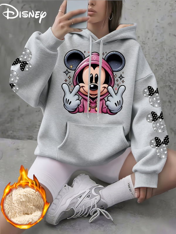 1pc women’s Disney-Licensed Hooded Fleece Sweatshirt.