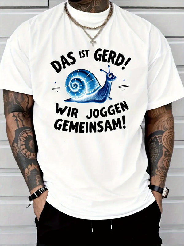 Men's Casual Summer Sports T-Shirt Made from a Blend.