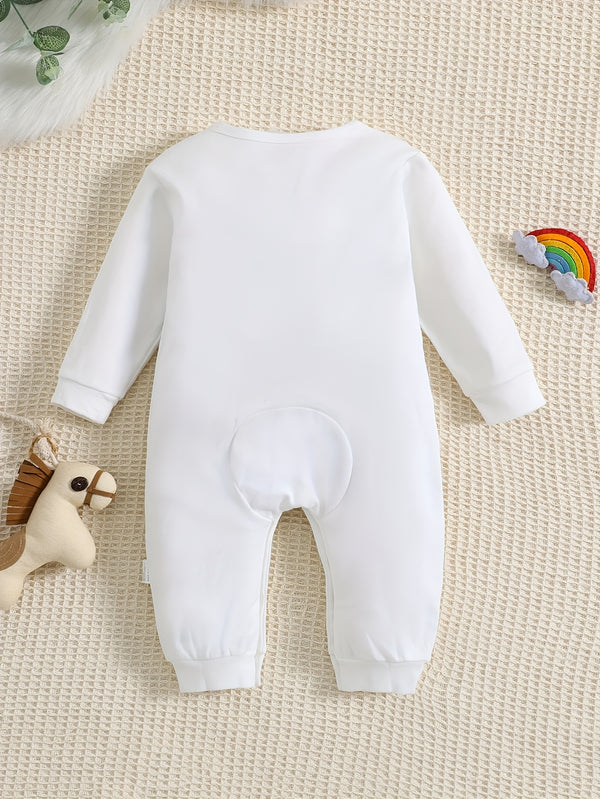 2026 Letter Print New Year Gift for, Unisex Spring/Autumn Bodysuit for 0-9m.