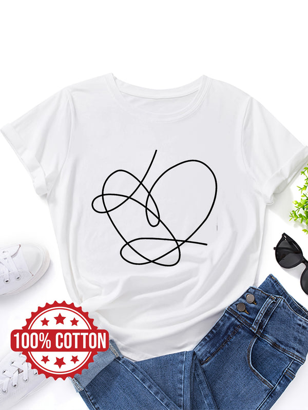 Women's Minimalist Modern Abstract T-Shirt.