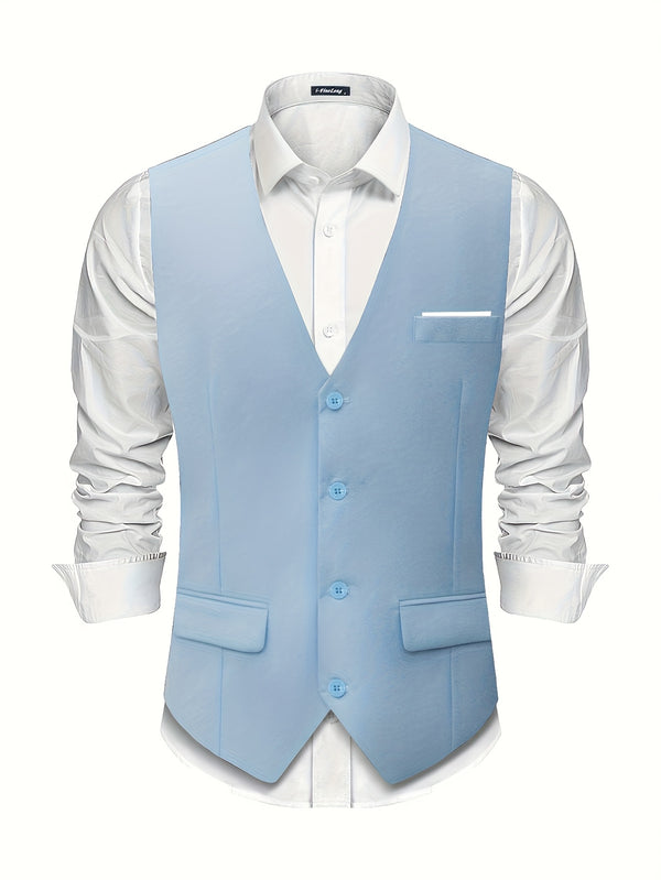High-End Men's Formal Three-Piece Suit Set, Including a Blazer.