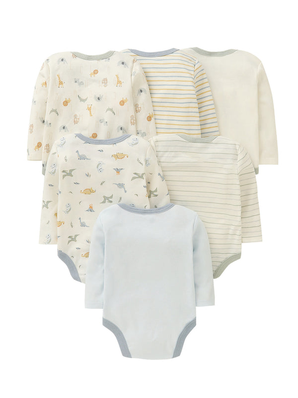 6pcs Set Newborn Infant Triangle Long-Sleeved Romper.