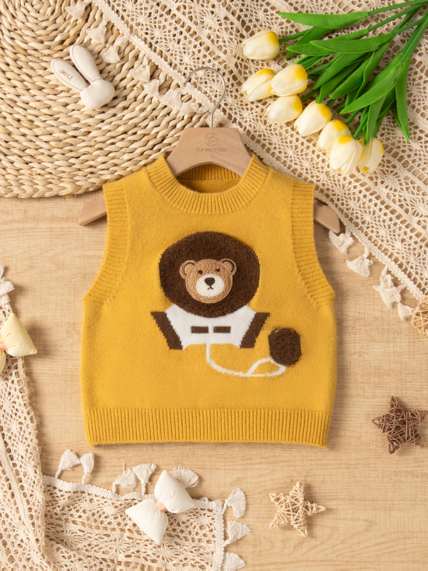 Boys' Cartoon Lion Cute Style Vest.
