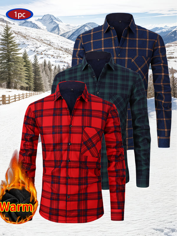 Men's Flannel Checkered Shirt.