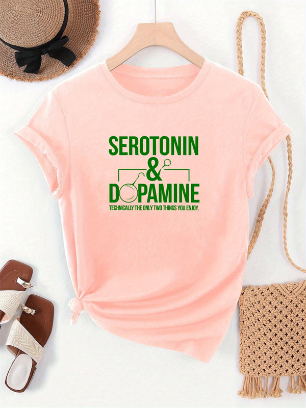 Women's Graphic Summer Casual Short-Sleeve T-Shirt.