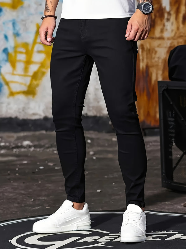 Fashionable Casual Men's Jeans in Black And Blue.