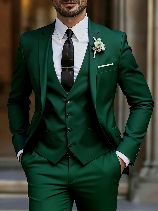 Men's Three-Piece Suit, Large Size, Includes Suit Trousers.