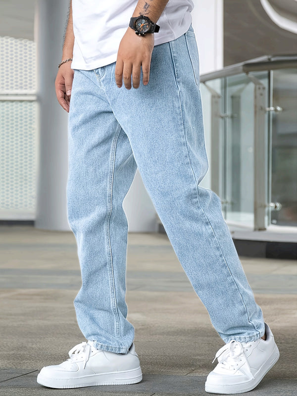 Men's Casual Stretch Denim Long Pants.