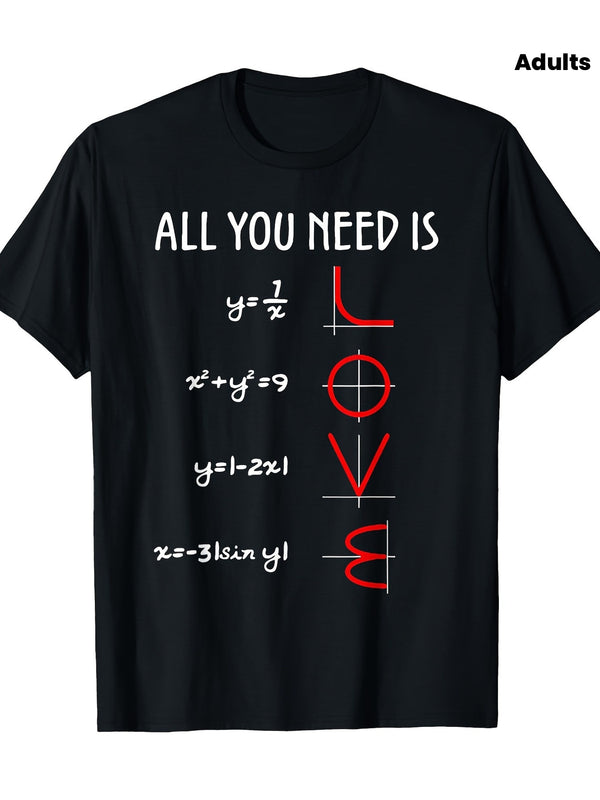 Men's "All You Need Is Love" Equation T-Shirt.