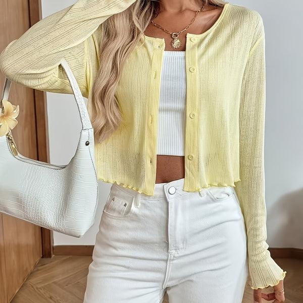 Yellow Thin Cardigan for Women.