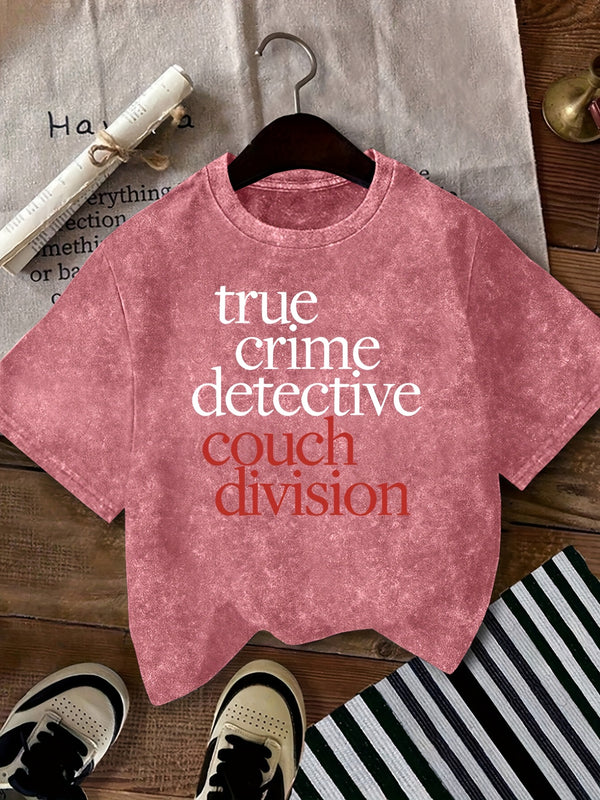 Women’s Round Neck Short Sleeves Casual Everyday Washed T-shirt.