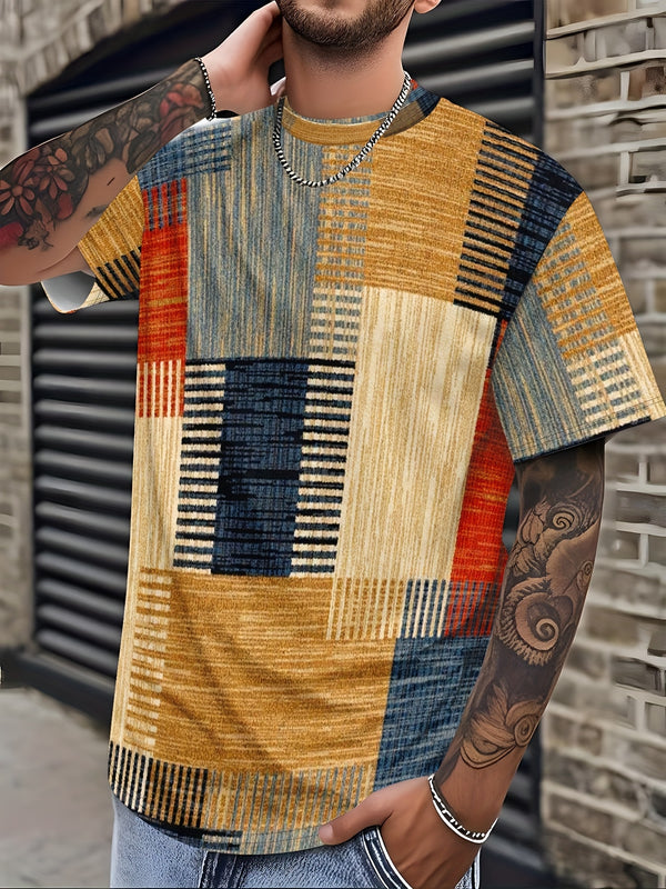 Men's 3D Short Sleeve Print T-Shirt.