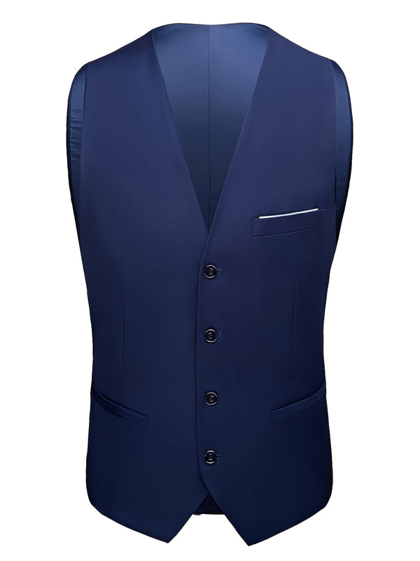 Men's 2pcs Suit, Consisting of a Vest And Dress Pants.