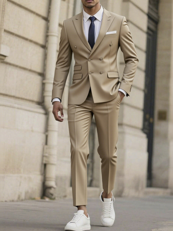 Set of 2 Men'S Tailored Black Suit - Long Sleeve.