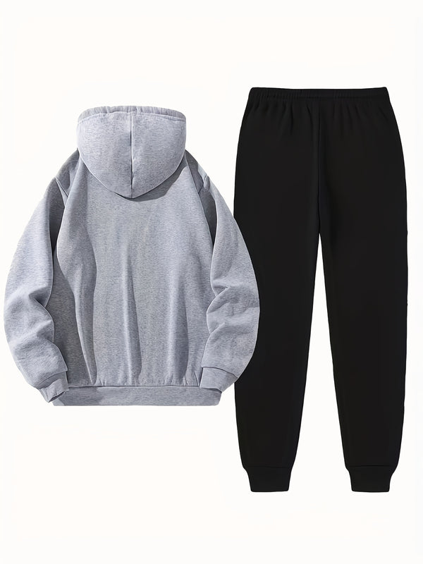 Autumn/Winter Men's -Lined Thick Hooded Sweatshirt and Jogger.