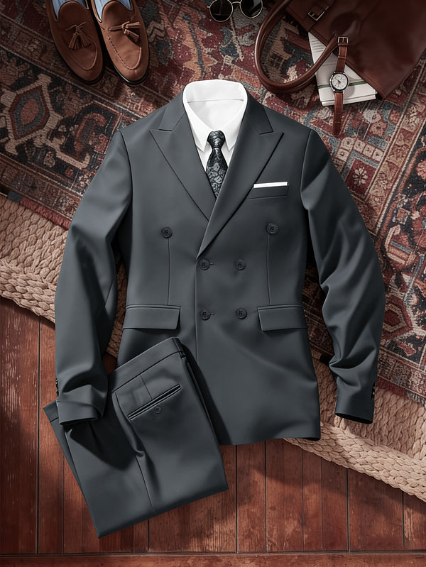 Light Business-Casual-Elegant Suit Set, Two-Piece Outerwear.