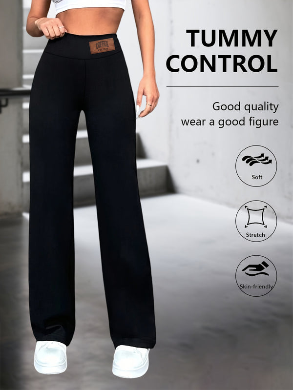 Women's High-Waist Straight-Leg Pants.