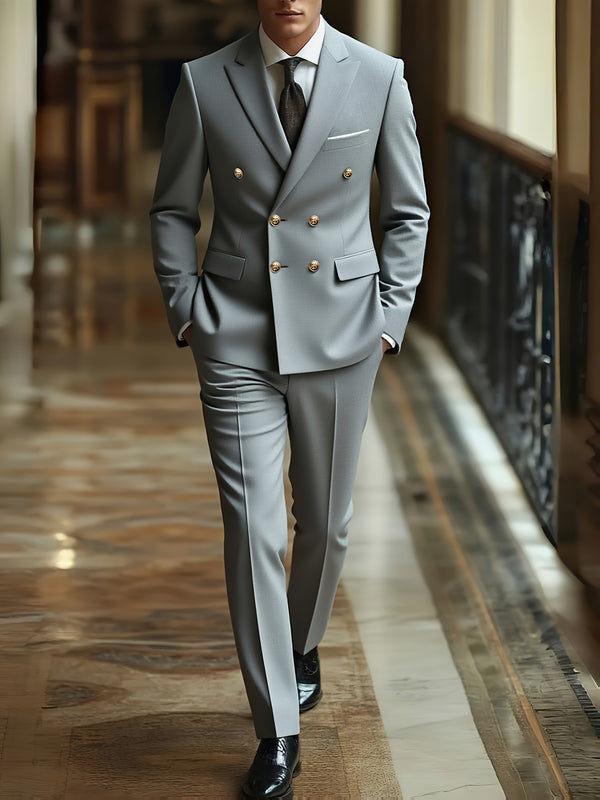 Men's 2pcs Suit Set, Jacket + Trousers - Stylish and High-Quality.