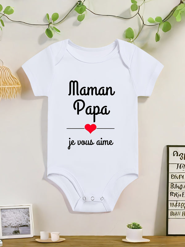 Children's Clothing Fun Letter Print Triangle Bodysuit.