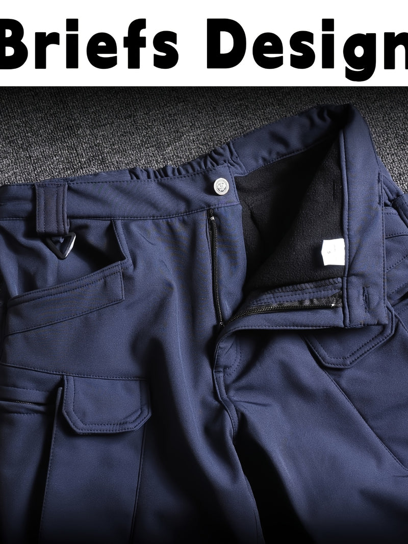 Autumn and Winter Men's  Fleece-Lined Two-Piece Set.