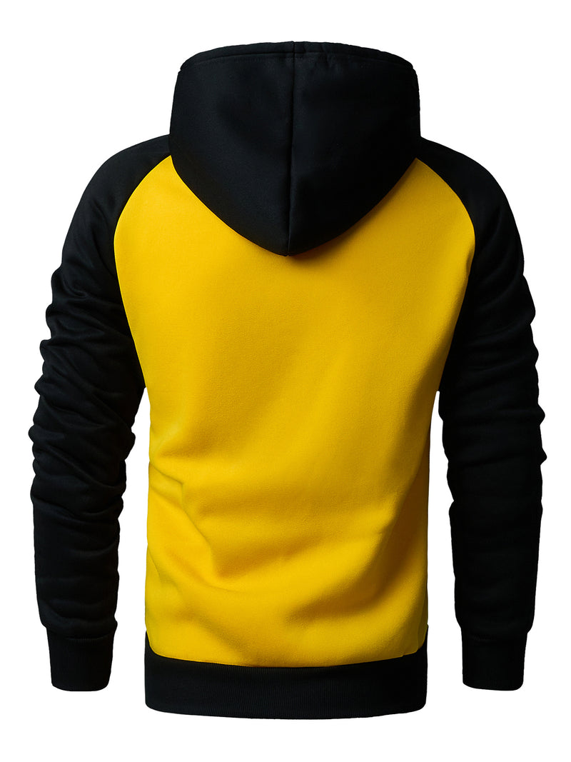 Men's Hooded Color-Blocked Sweatshirt.
