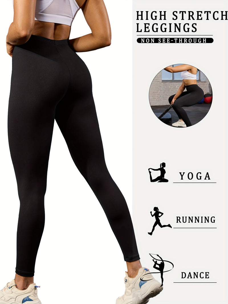 Set of 5 Ultra-Soft Athletic Leggings for Women, Designed for Workouts.