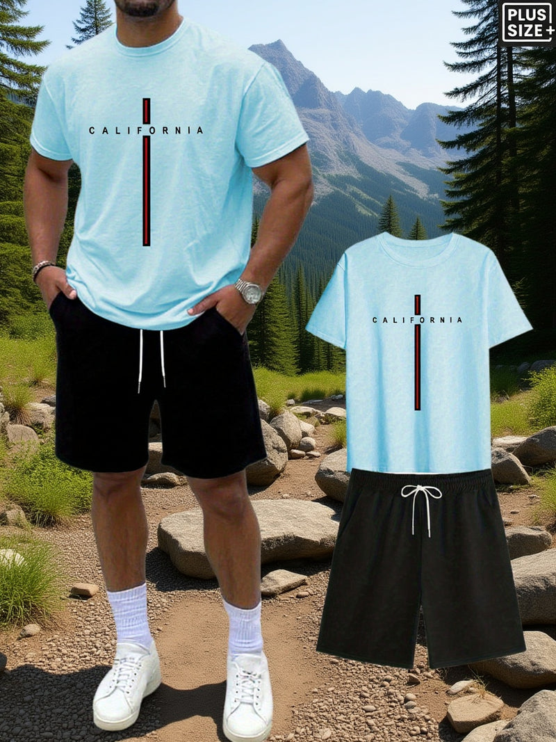 Plus-Size Men's Casual Short-Sleeve Shirts Paired.