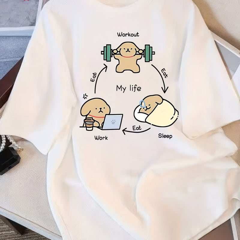 Women’s Trendy Summer Loose-Fitting Round-Neck T-Shirt.