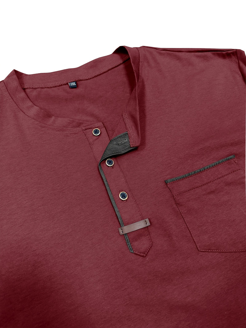 Men's Crewneck Short-sleeve T-shirt, Casual Summer Vacation.