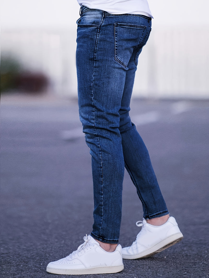 Men's Slim-Fit Stretch Jeans - Stretch Denim Pants.