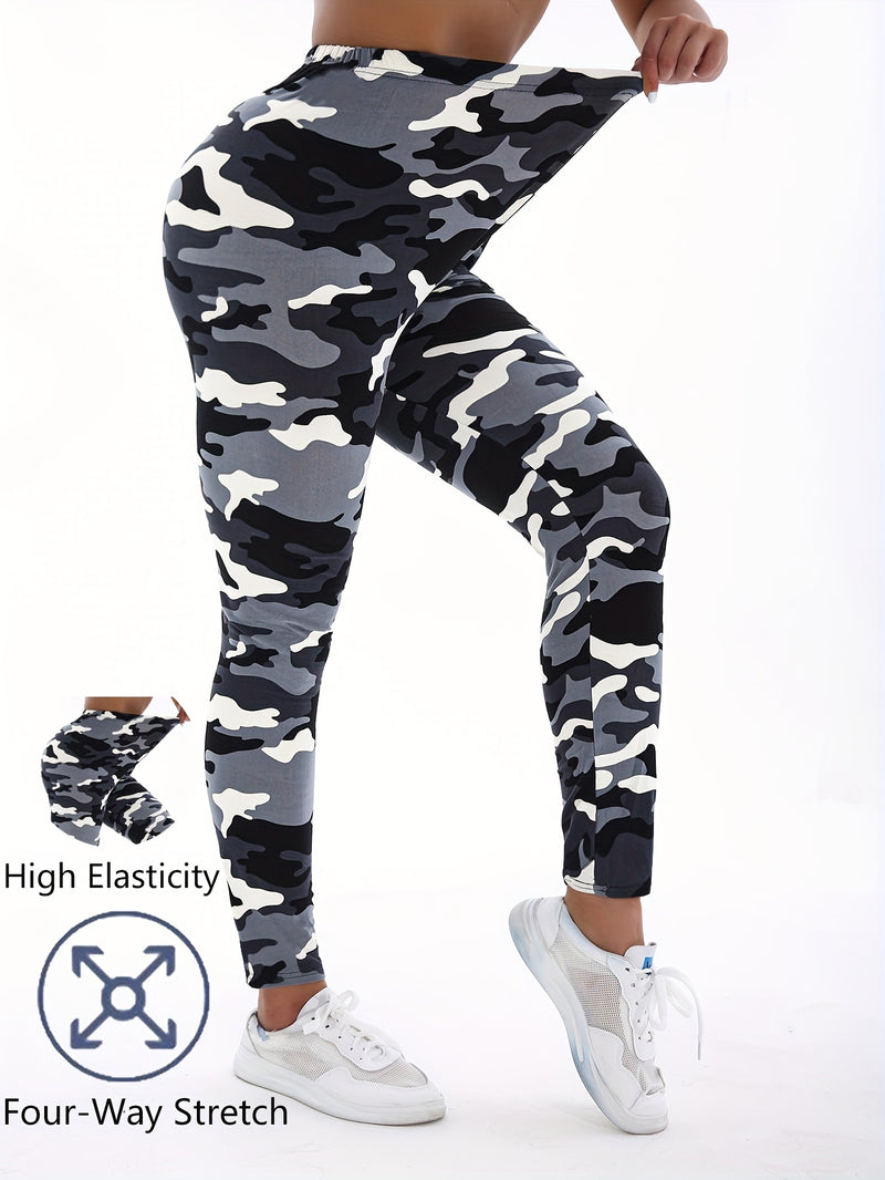 3 Pack Autumn Winter Women's Cropped Leggings Camouflage Series.
