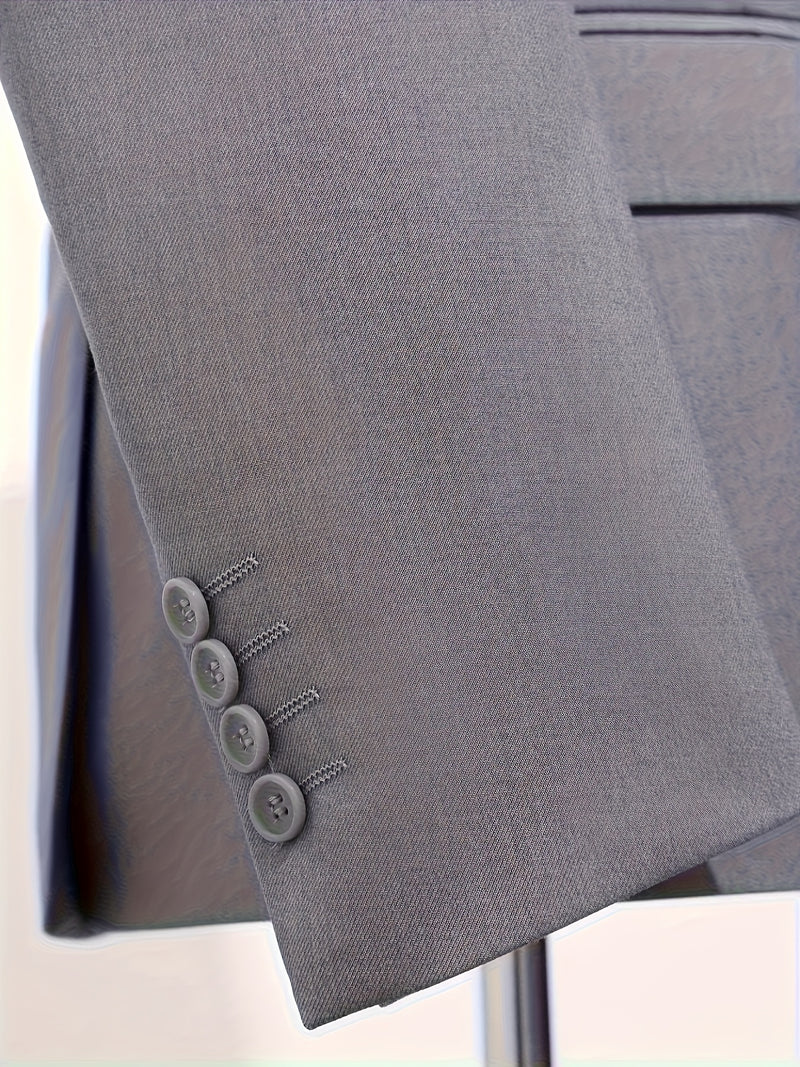 Business Style Men's 3pcs Suit Set with Suit.