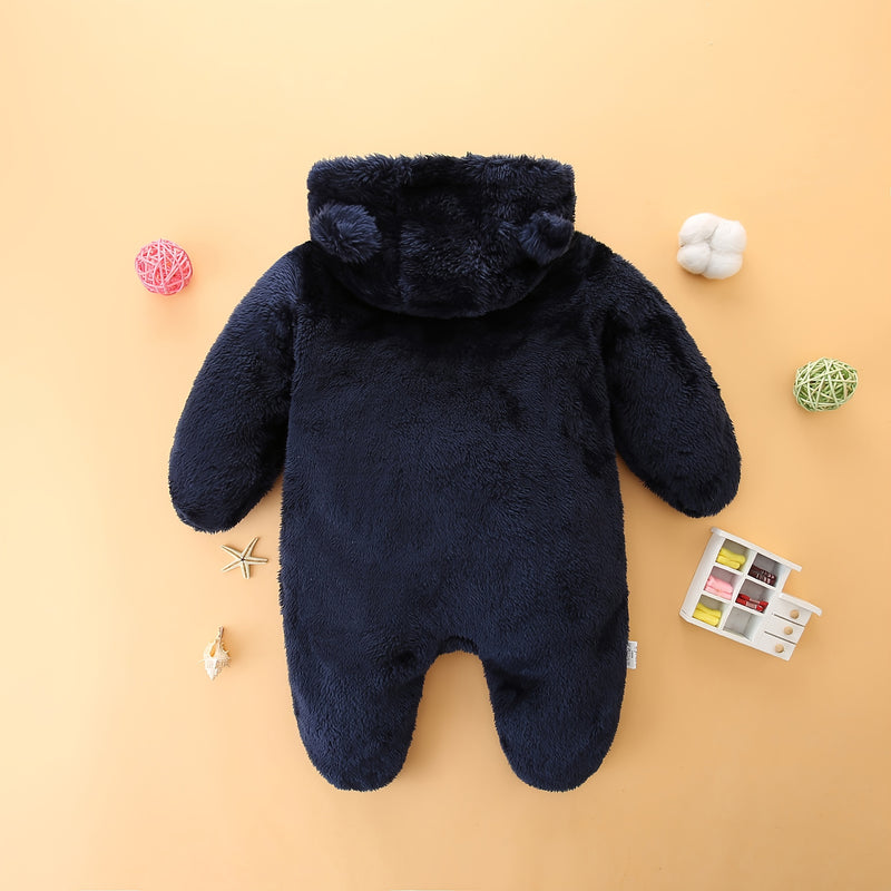 Children's Clothing Autumn Winter Baby Bodysuit Hooded Jacket.