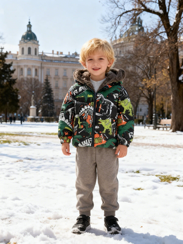 Boys Dinosaur Adventure Hooded Jacket.