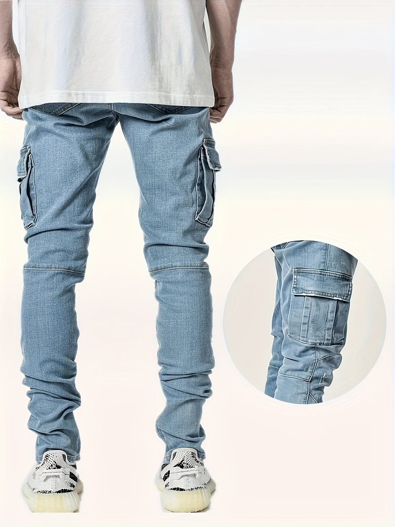 Men's Denim Pants, Multi- Cargo Trousers, Ripped Jeans.