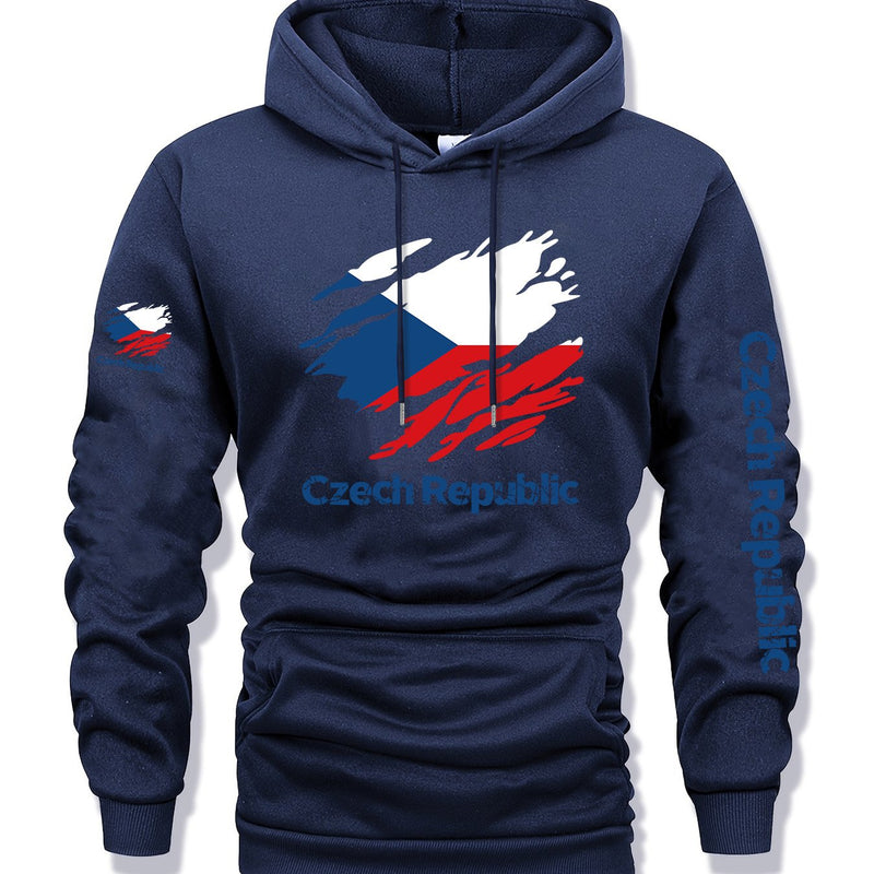 Men's Fleece-Lined Hooded Sweatshirt.