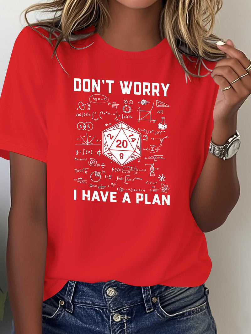 Women's Printed T-shirt Comfortable and Versatile Casual Short Sleeves.