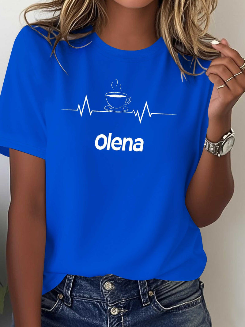 Women's pure comfortable T-shirt.