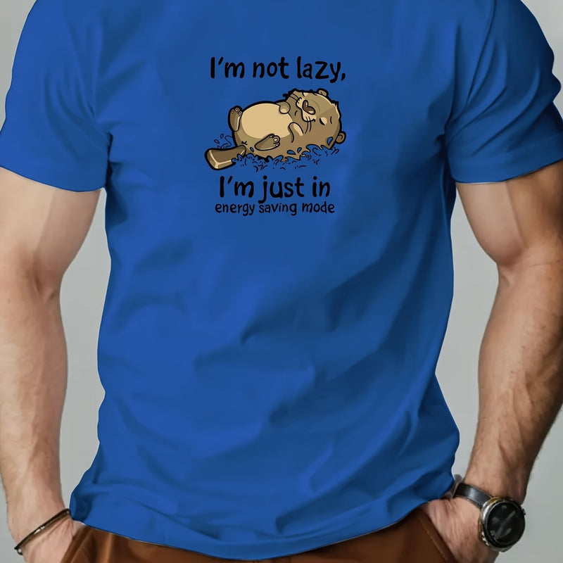 Men's Casual T-Shirt - Summer Short Sleeve Round Neck.