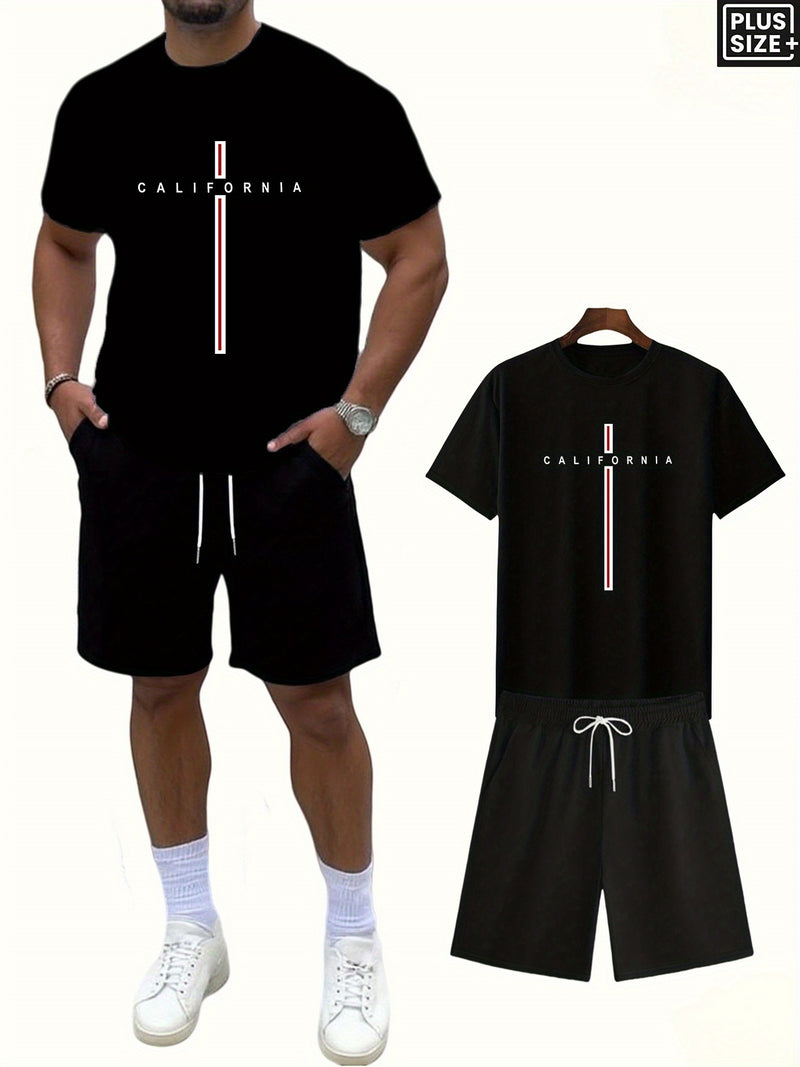Plus-Size Men's Casual Short-Sleeve Shirts Paired.