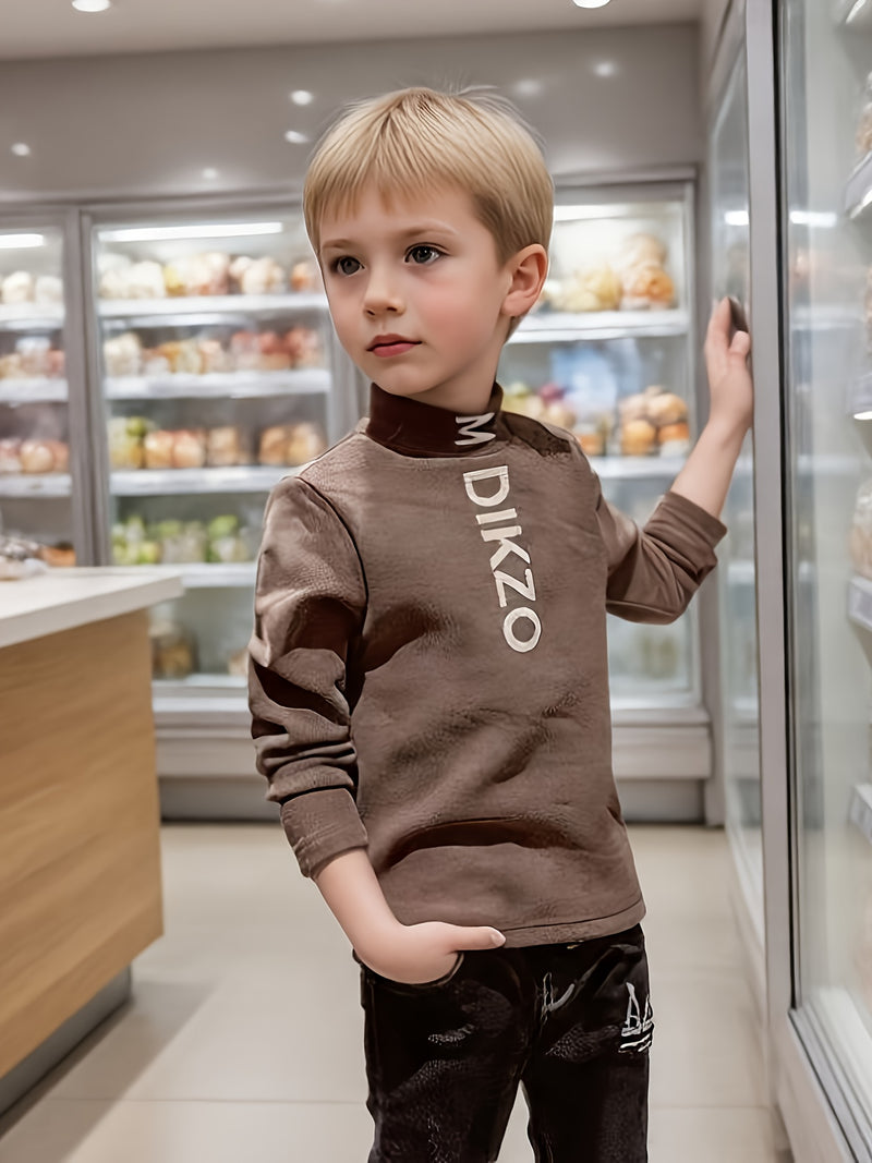 Autumn/Winter Children's Base Layer Shirt, New Heated Long-Sleeve T-Shirt.