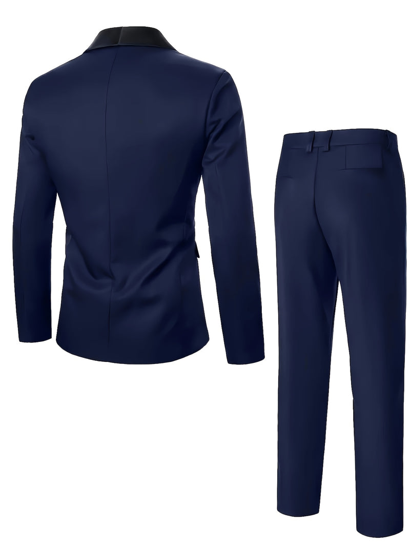 Men's 3pcs Suit Set, Jacket + Vest + Trousers, Fashionable and High-Quality.
