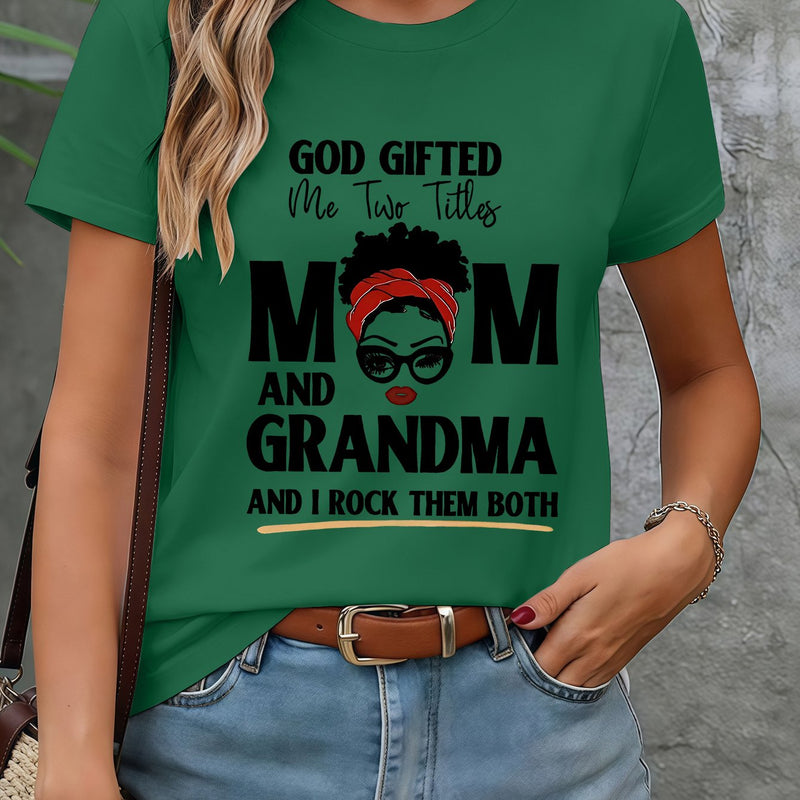 Women's T-shirt with a Printed Silhouette of a Woman.