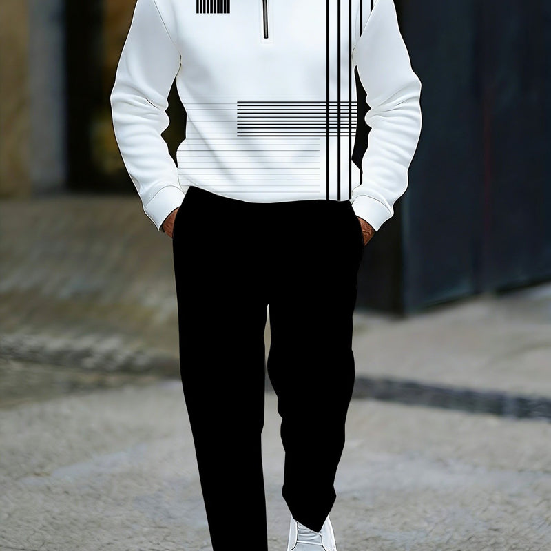 Men’s Zipper Shirt And Casual Sports Suit.