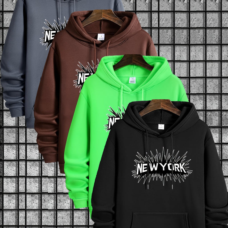 Men's 4pcs sweater set with new New York print.